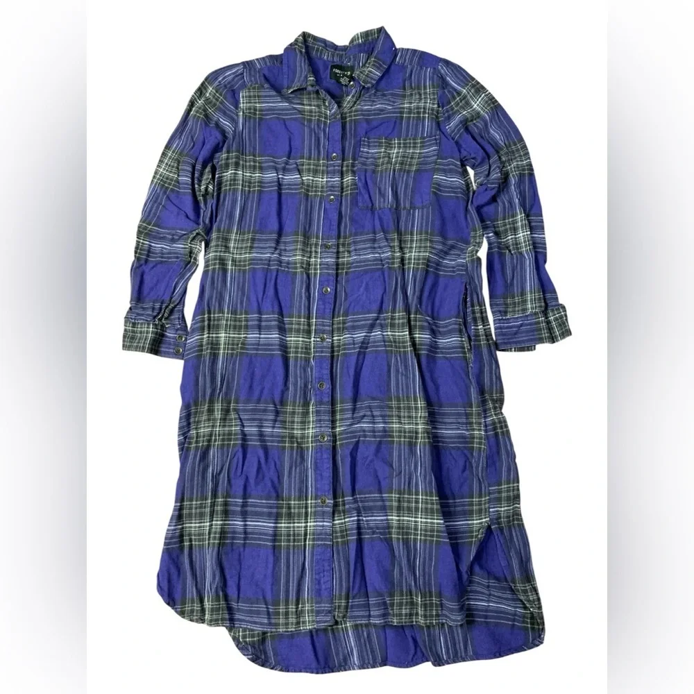 forever 21 flannel shirt dress Forever 21